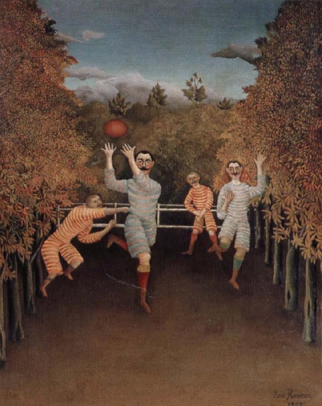Henri Rousseau fotbollsspelarna oil painting picture